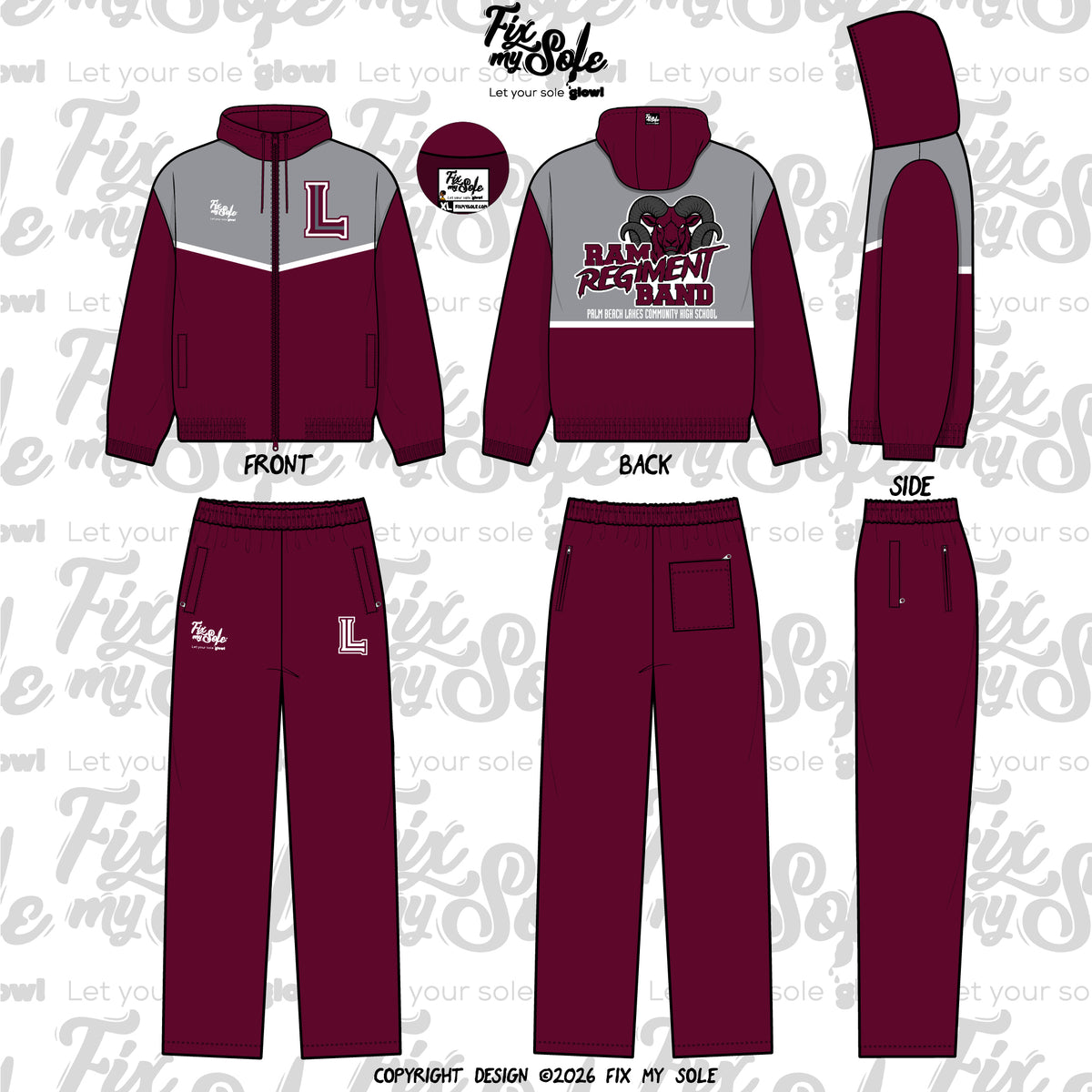 2026 Palm Beach Lakes Ram Regiment Band Tracksuit