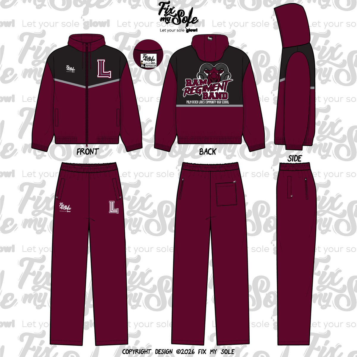 2026 Palm Beach Lakes Ram Regiment Band Tracksuit