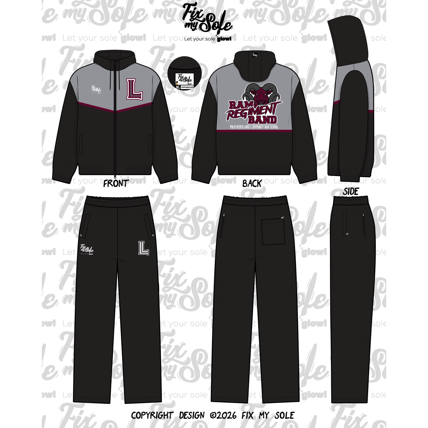2026 Palm Beach Lakes Ram Regiment Band Tracksuit