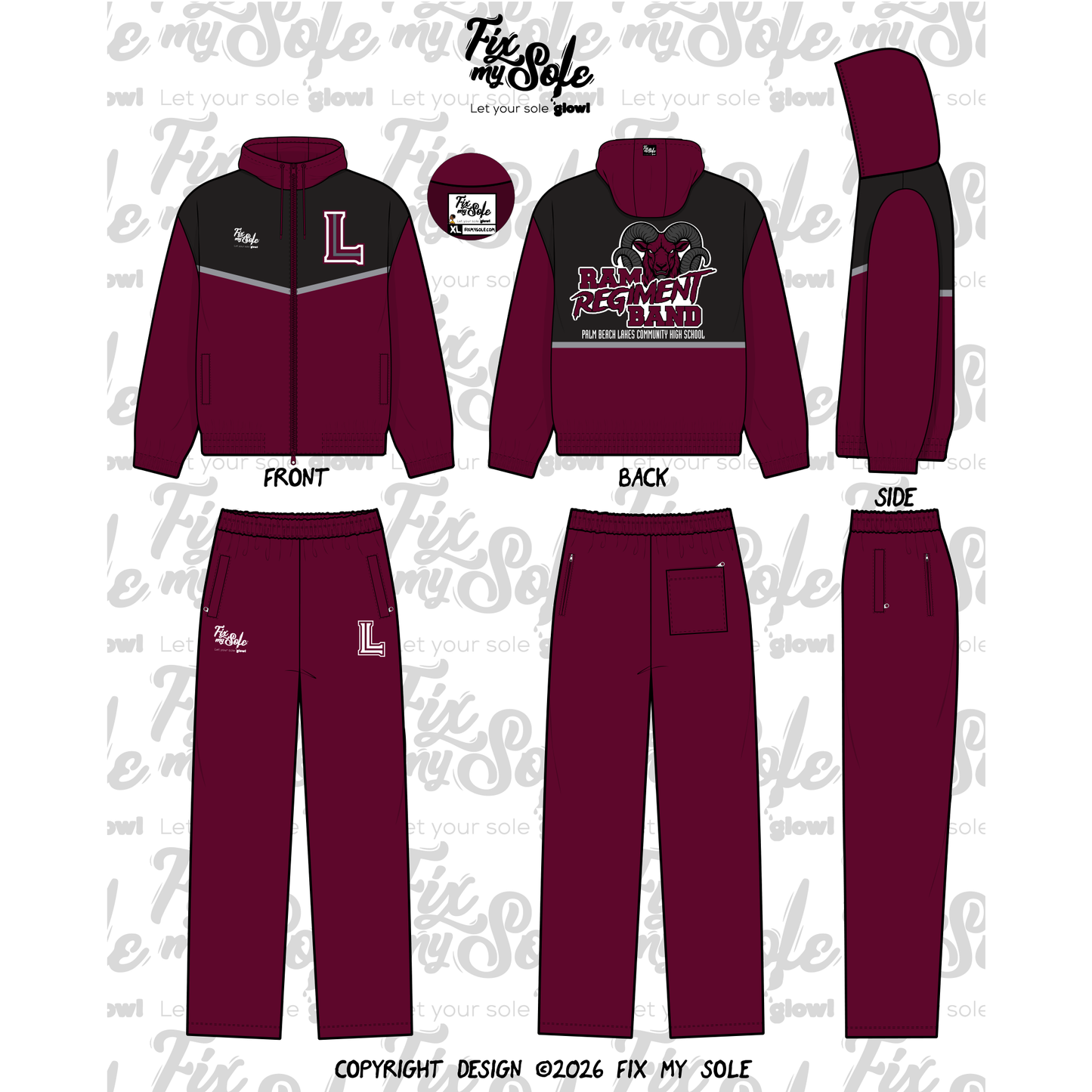 2026 Palm Beach Lakes Ram Regiment Band Tracksuit