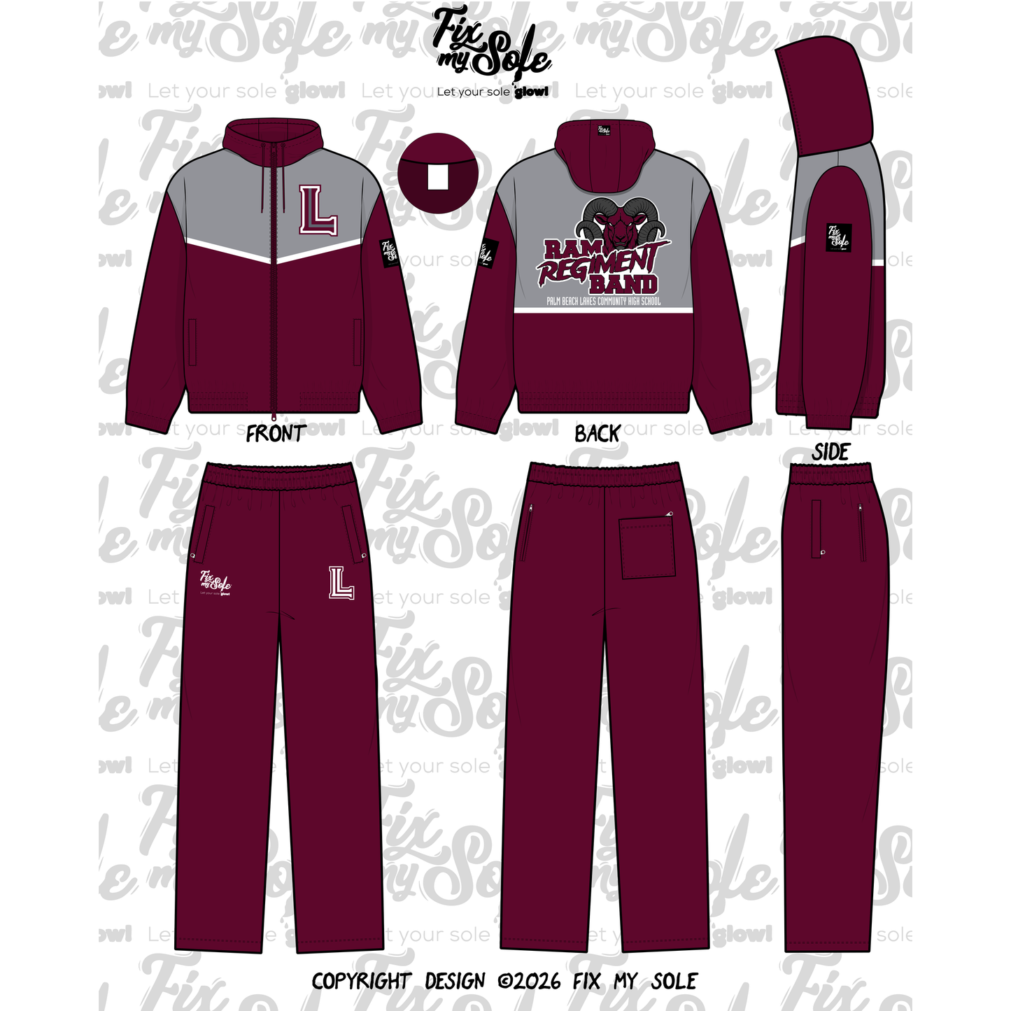 2026 Palm Beach Lakes Ram Regiment Band Tracksuit