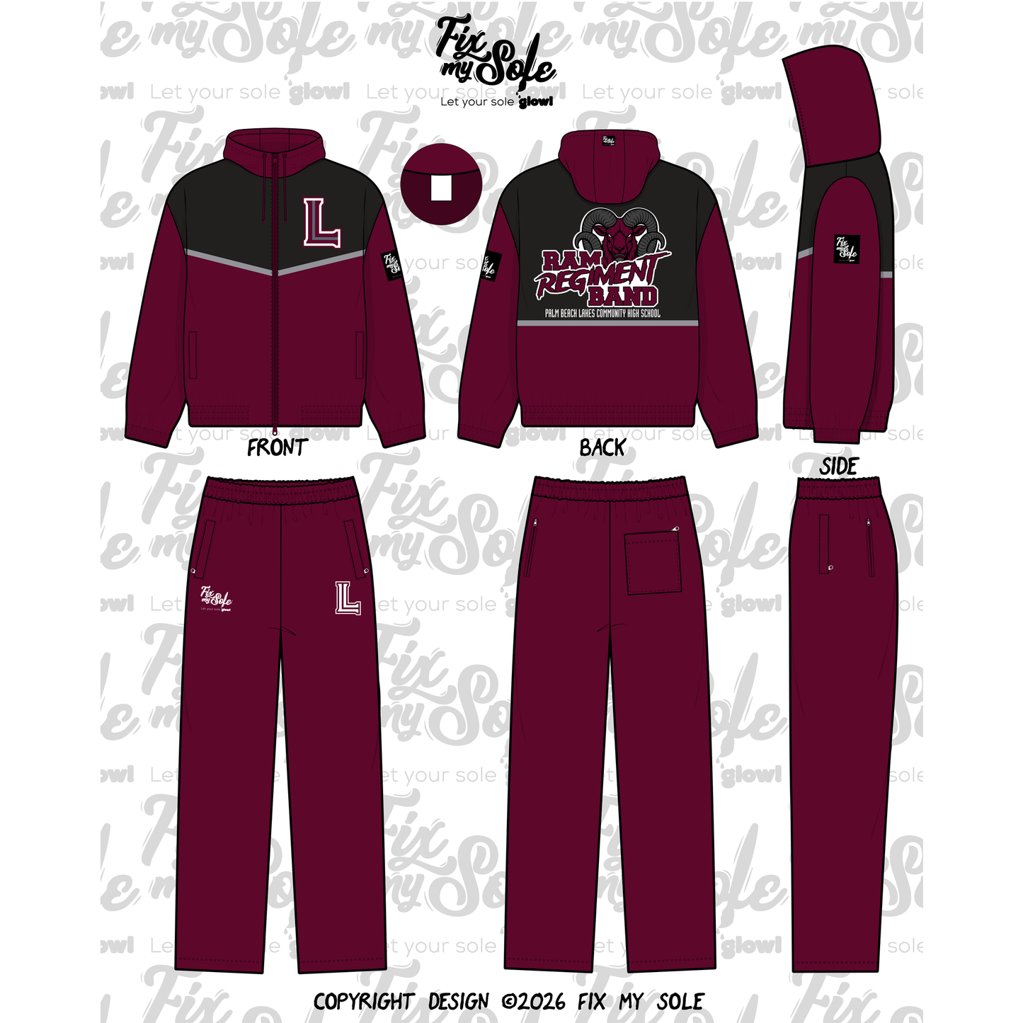 2026 Palm Beach Lakes Ram Regiment Band Tracksuit