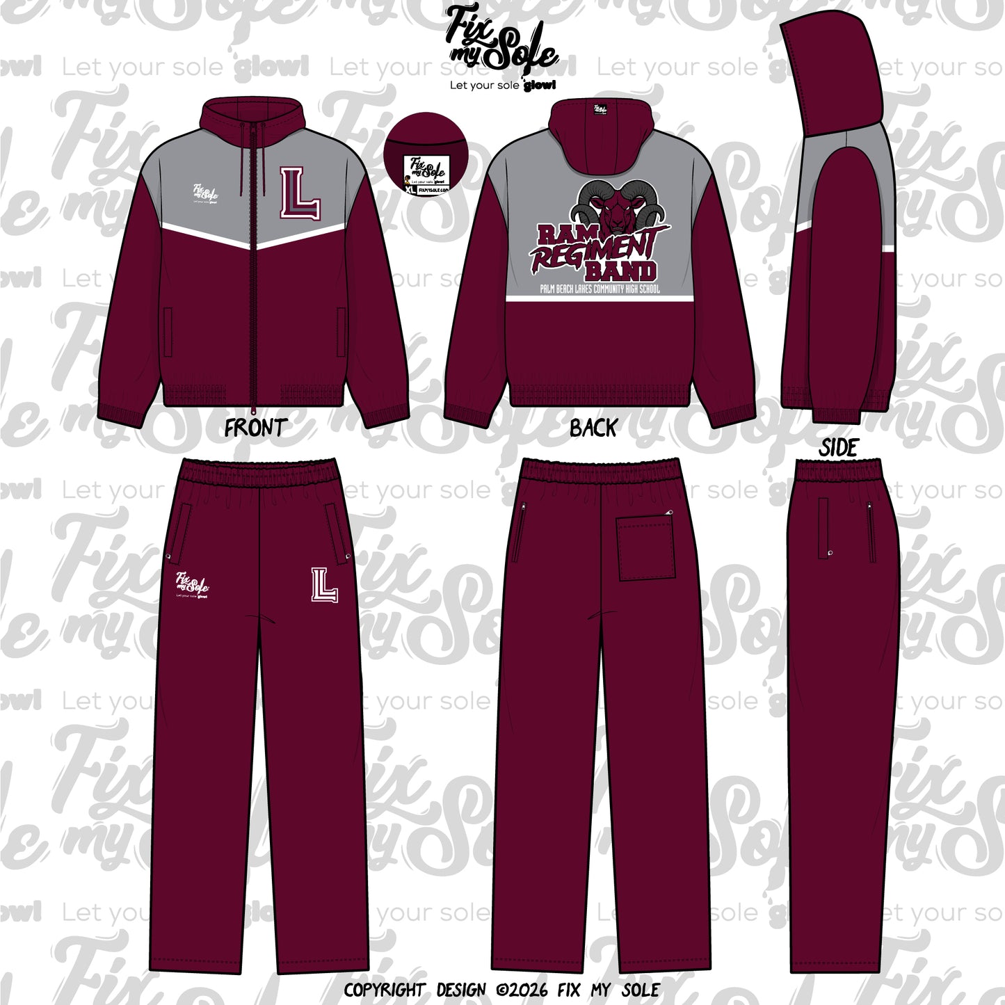2026 Palm Beach Lakes Ram Regiment Band Tracksuit