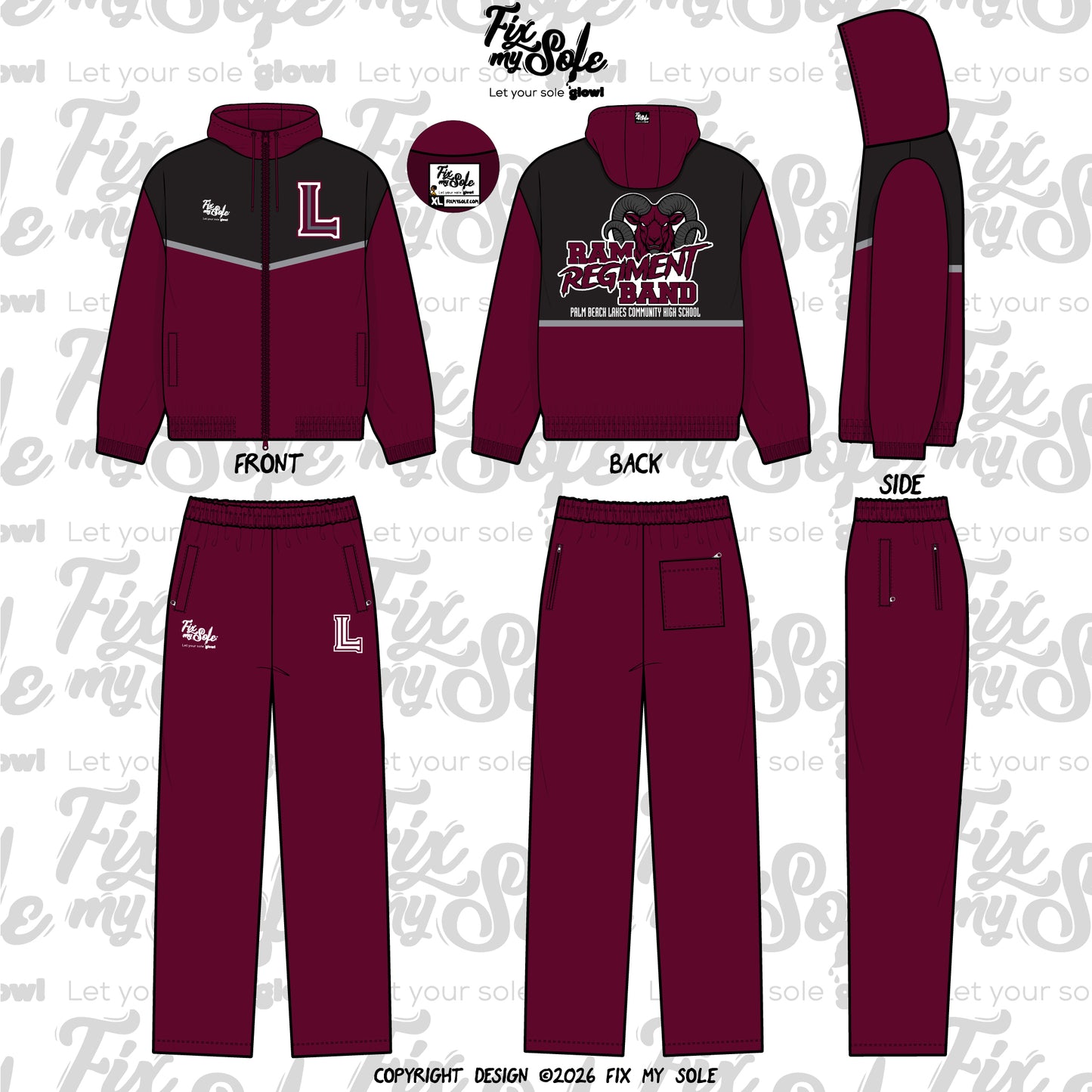 2026 Palm Beach Lakes Ram Regiment Band Tracksuit